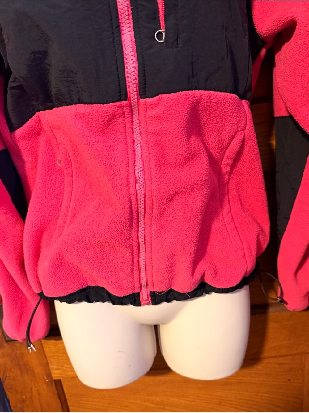 The North Face Hot Pink and Black Women's Fleece Jacket
